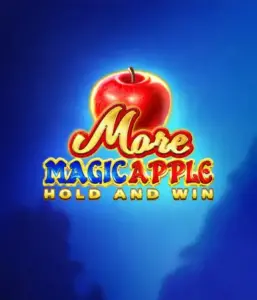 Step into the enchanting world of the More Magic Apple slot game by 3 Oaks Gaming, showcasing a shimmering red apple against a deep blue background. This graphic captures the game's theme of enchantment and wonder. Perfect for lovers of magical themes, the vibrant color scheme and appealing design ensure it captures attention. 