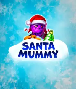  Behold the unique "Santa Mummy" slot game by Belatra, highlighting a mummified Santa dressed in festive holiday attire. This eye-catching image captures the mummy with a vivid purple hue, wearing a Santa hat, amid snowy blue with icy snowflakes. The game's title, "Santa Mummy," is clearly shown in large, cool blue letters.