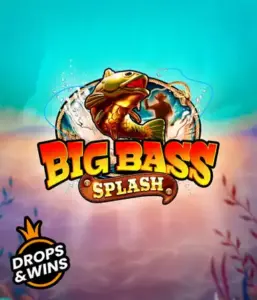 Get hooked on the thrilling world of Big Bass Splash slot by Pragmatic Play, showcasing a dynamic fish splashing out of water. This graphic captures the essence of fishing with bold graphics and lively typography. Great for those who love fishing-themed games, delivering a fun-filled adventure. 