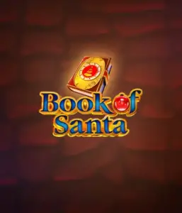 Immerse yourself in the joyous spirit with the Book of Santa game by Endorphina, featuring an ornate golden book adorned with Santa's iconic seal. This image captures the warmth and excitement of Christmas, set against a softly glowing red background. Perfect for those who love Christmas-themed slots, promising a delightful escape. 