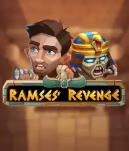 Dive into the mysterious world of Ramses' Revenge slot by Relax Gaming, showcasing a surprised explorer and a fierce mummy against an Egyptian tomb backdrop. This image depicts the excitement of Egyptian archaeology, great for fans of Egyptian-themed slots, offering a gripping gaming experience. 